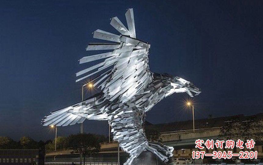 徐州不锈钢老鹰抓球广场景观雕塑