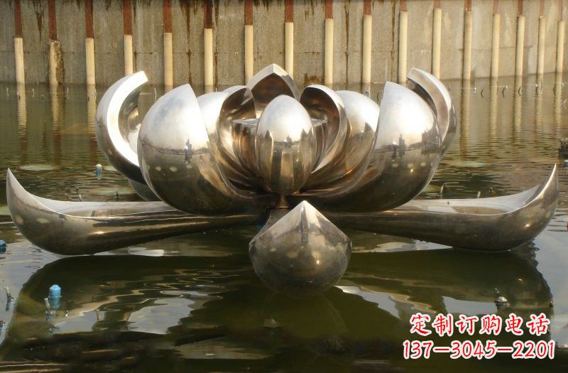 徐州不锈钢莲花喷泉雕塑222
