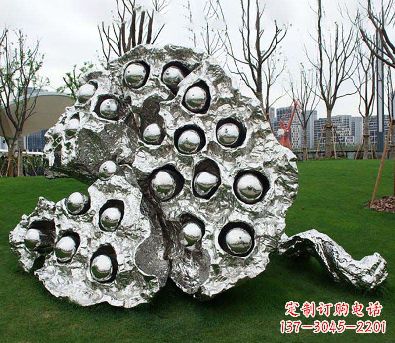 徐州不锈钢莲蓬植物雕塑