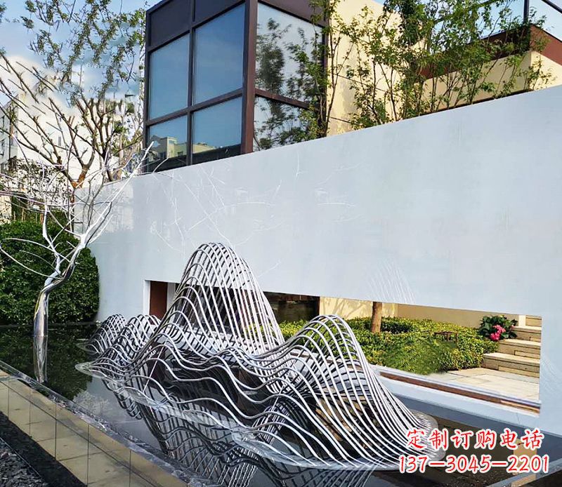 徐州不锈钢镂空假山雕塑1