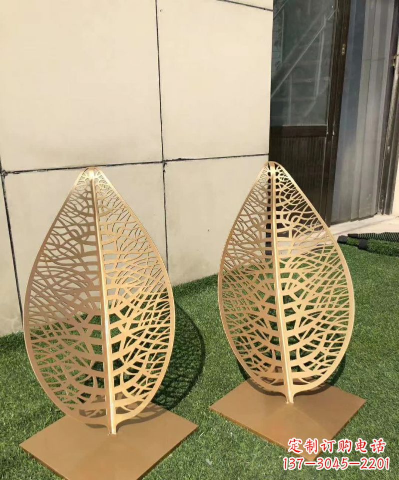 徐州不锈钢镂空树叶雕塑11