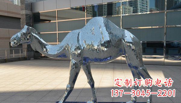 徐州不锈钢骆驼动物雕塑