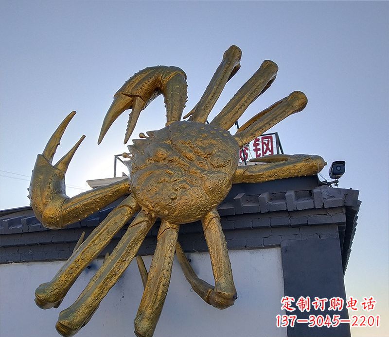 徐州不锈钢螃蟹雕塑精美而又经久不衰