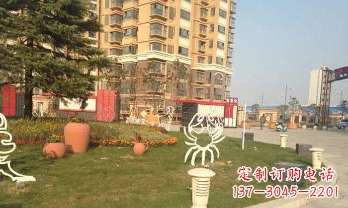 徐州不锈钢螃蟹动物雕塑