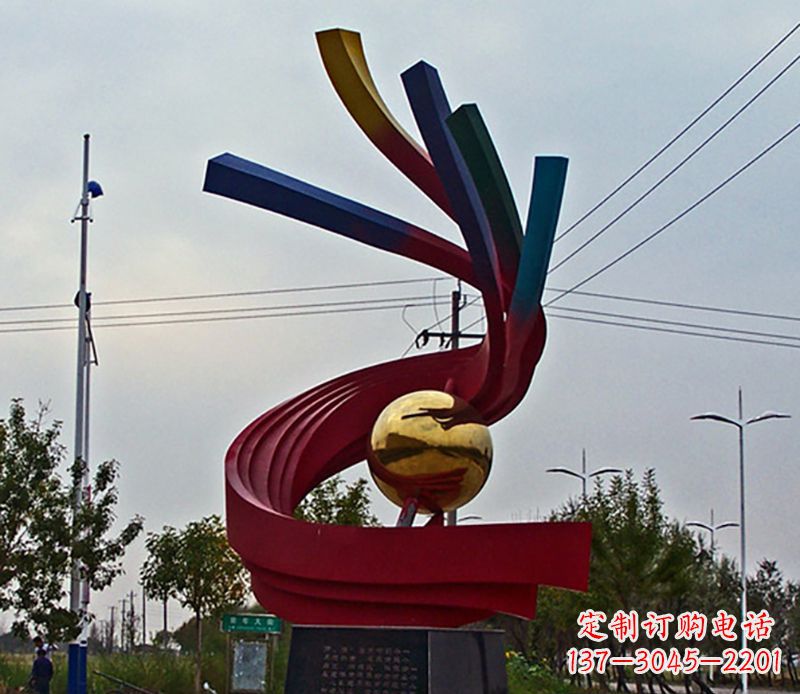徐州不锈钢飘带广场景观