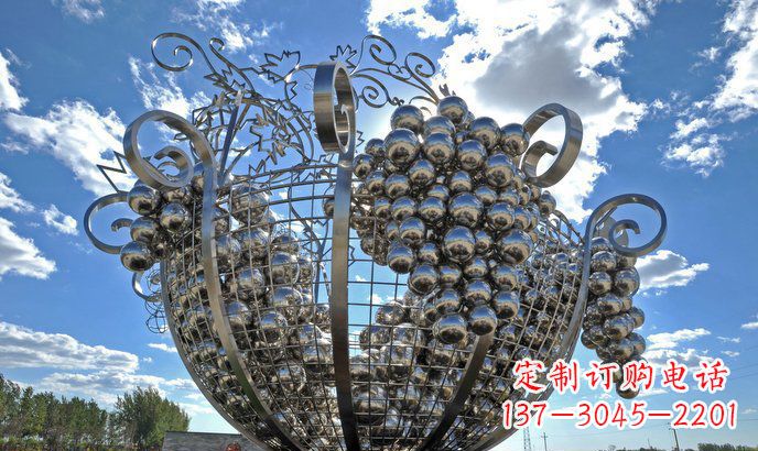 徐州不锈钢葡萄雕塑精致美观、经久耐用