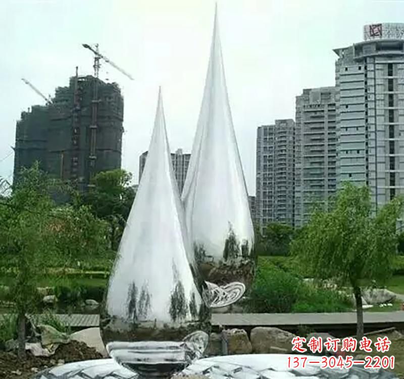徐州不锈钢水滴拱门雕塑