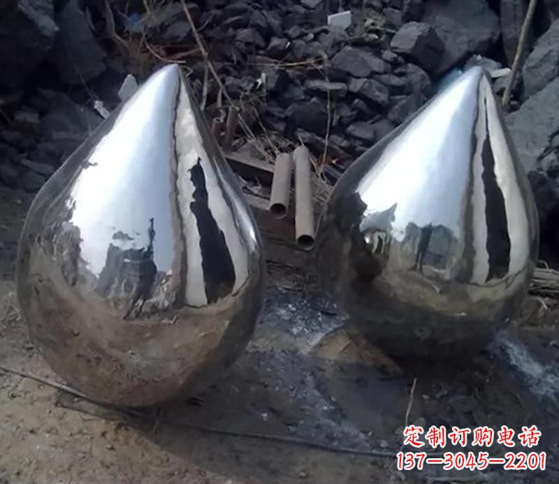 徐州不锈钢水滴景观雕塑