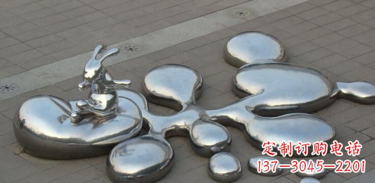 徐州不锈钢兔子雕塑景观的美丽添彩