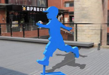 徐州儿童雕塑不锈钢跑步儿童雕塑