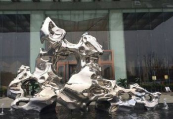 徐州精美太湖石雕塑，不锈钢企业的杰作