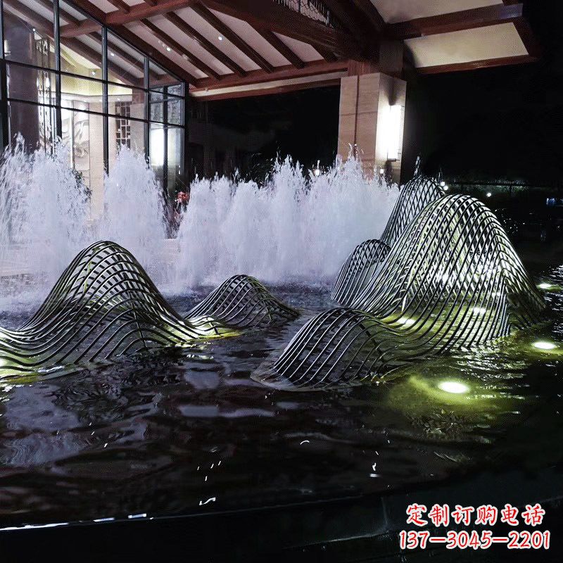 徐州不锈钢铁艺水景假山