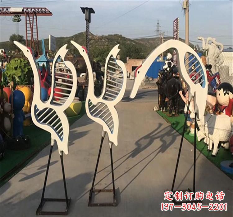 徐州不锈钢仙鹤雕塑 (2)