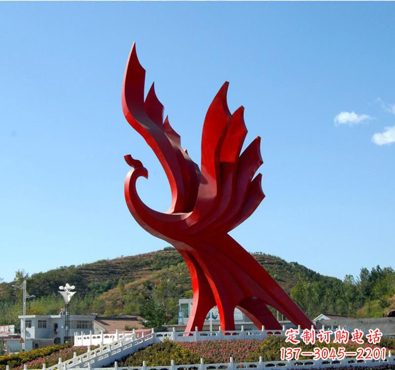 徐州不锈钢现代凤凰雕塑——给都市带来灵动之美