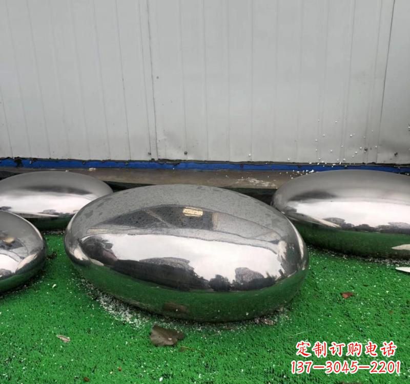 徐州不锈钢现代艺术鹅卵石雕塑