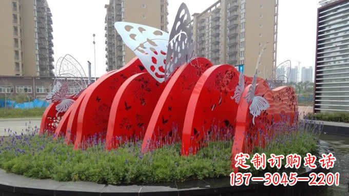 徐州不锈钢小区抽象蝴蝶雕塑