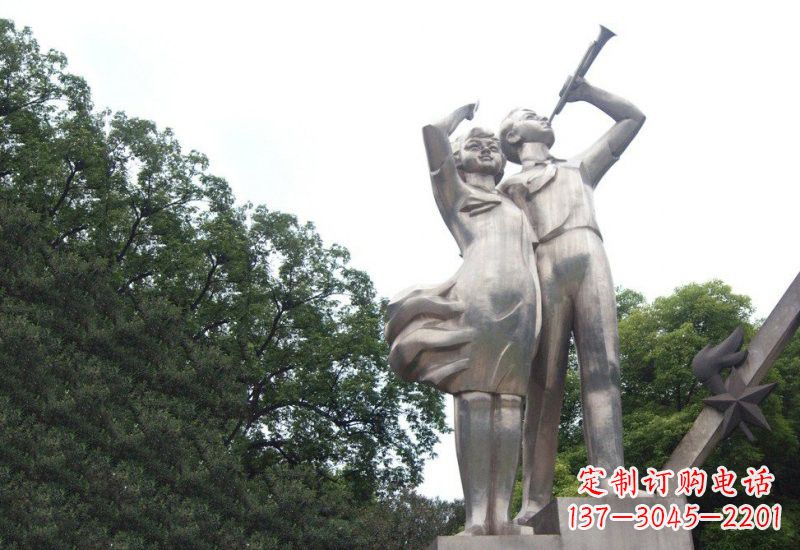 徐州不锈钢小学生雕塑