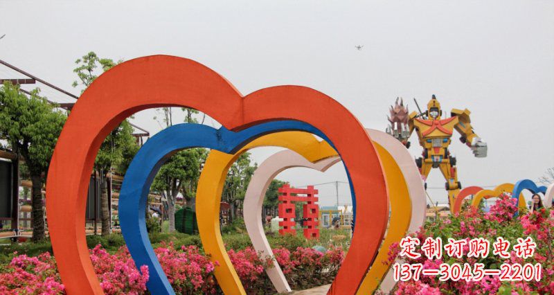 徐州不锈钢心形拱门公园雕塑
