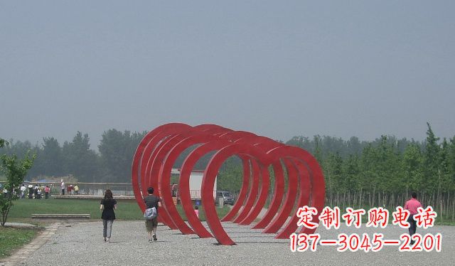 徐州不锈钢心形拱门公园景观雕塑