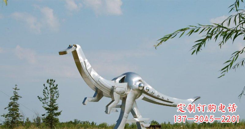 徐州不锈钢鸭嘴龙公园动物雕塑