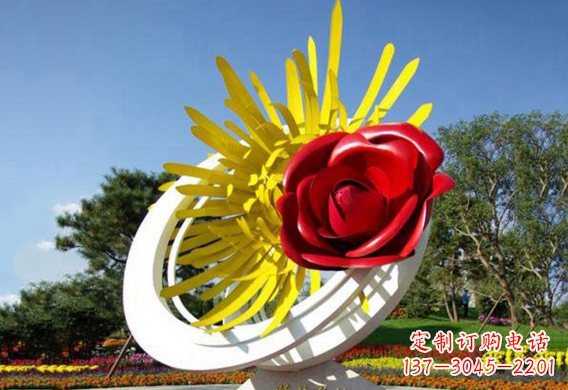 徐州不锈钢玫瑰花雕塑——给城市景观带来美丽
