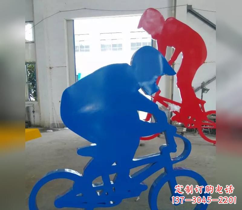 徐州不锈钢运动骑·精美自行车雕塑