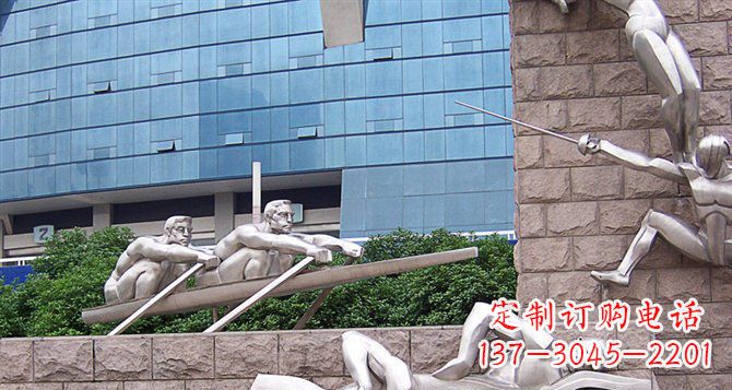 徐州不锈钢运动员抽象街边景观雕塑