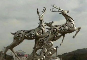 徐州梅花鹿雕塑——祥云梅花鹿广场的标志