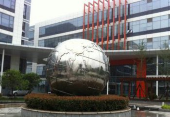 徐州不锈钢圆球地球雕塑描绘地球的美丽