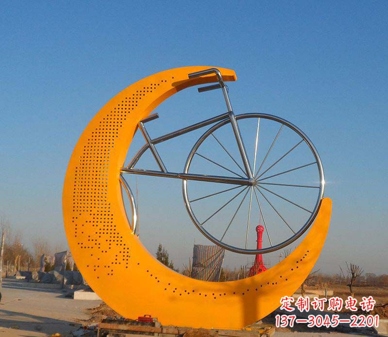 徐州不锈钢自行车雕塑一次性看到的艺术经典