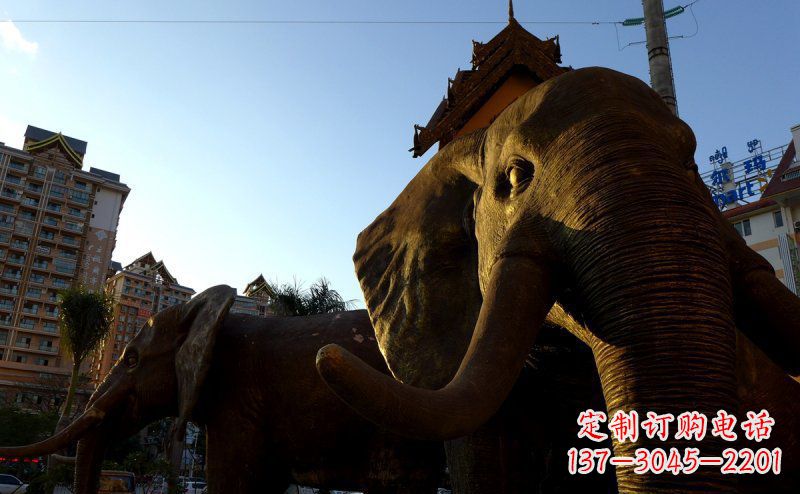 徐州步行街上的大象雕塑——给街道带来活力