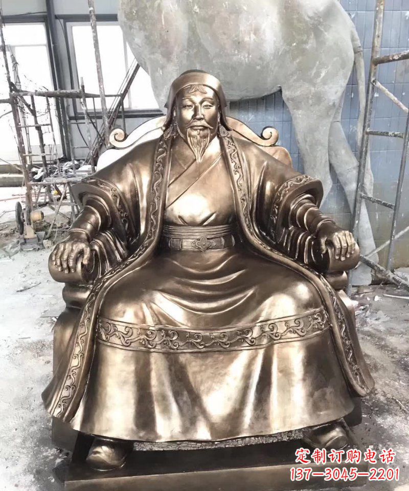 徐州成吉思汗人物铜雕 (2)