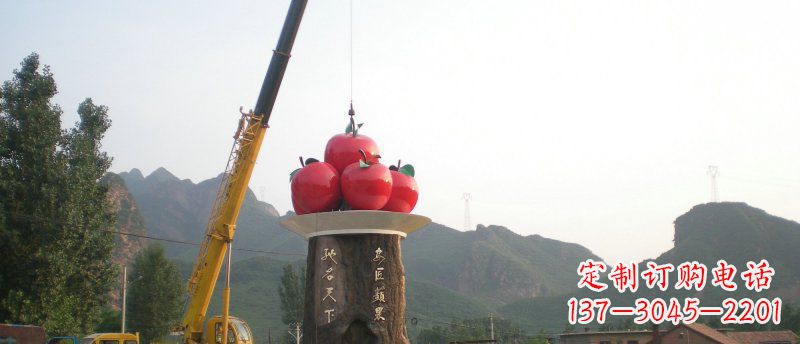 徐州不锈钢苹果雕塑缔造城市风采