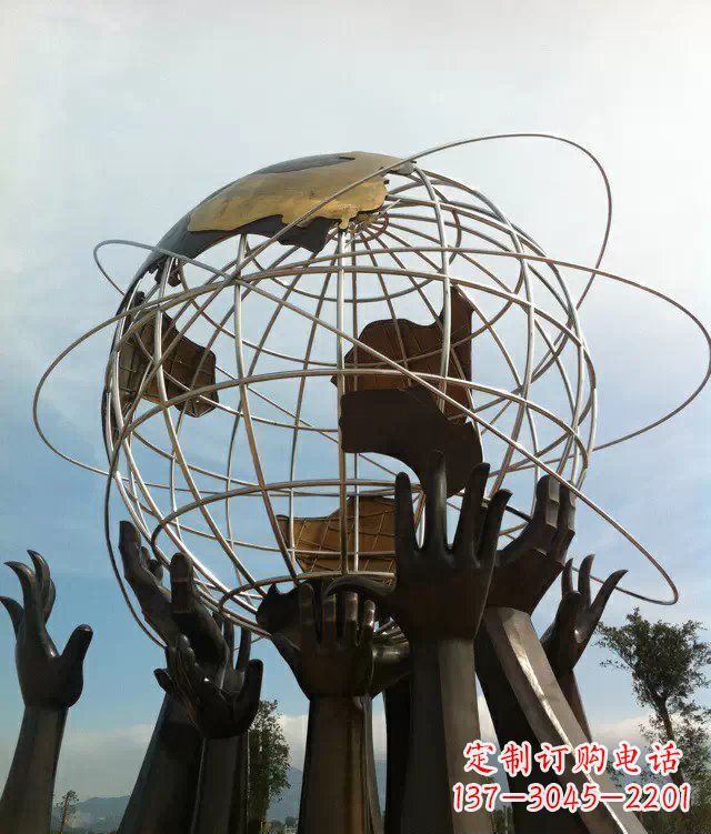 徐州石家庄的地球雕塑一个城市的精神象征