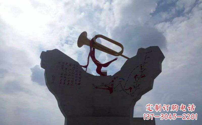 徐州冲锋号军队景观铜雕