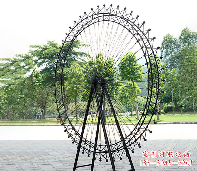 徐州不锈钢摩天轮雕塑视觉与空间的结合