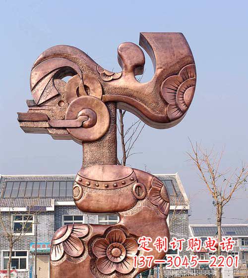 徐州抽象皮影戏人物铜雕