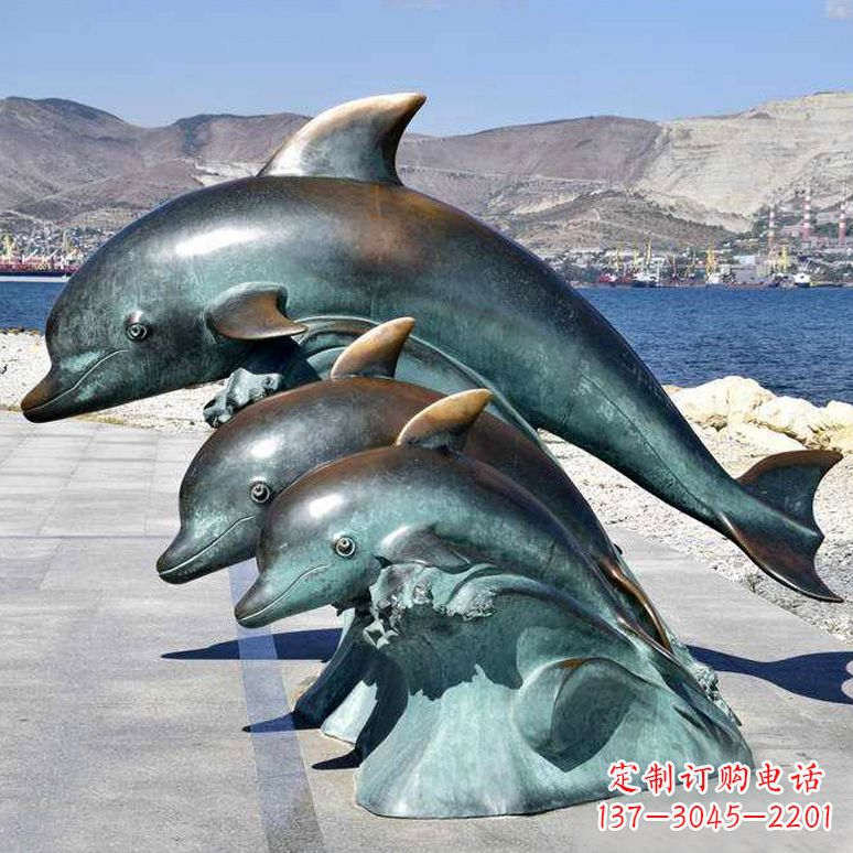 徐州海豚的优雅——纯铜海豚雕塑