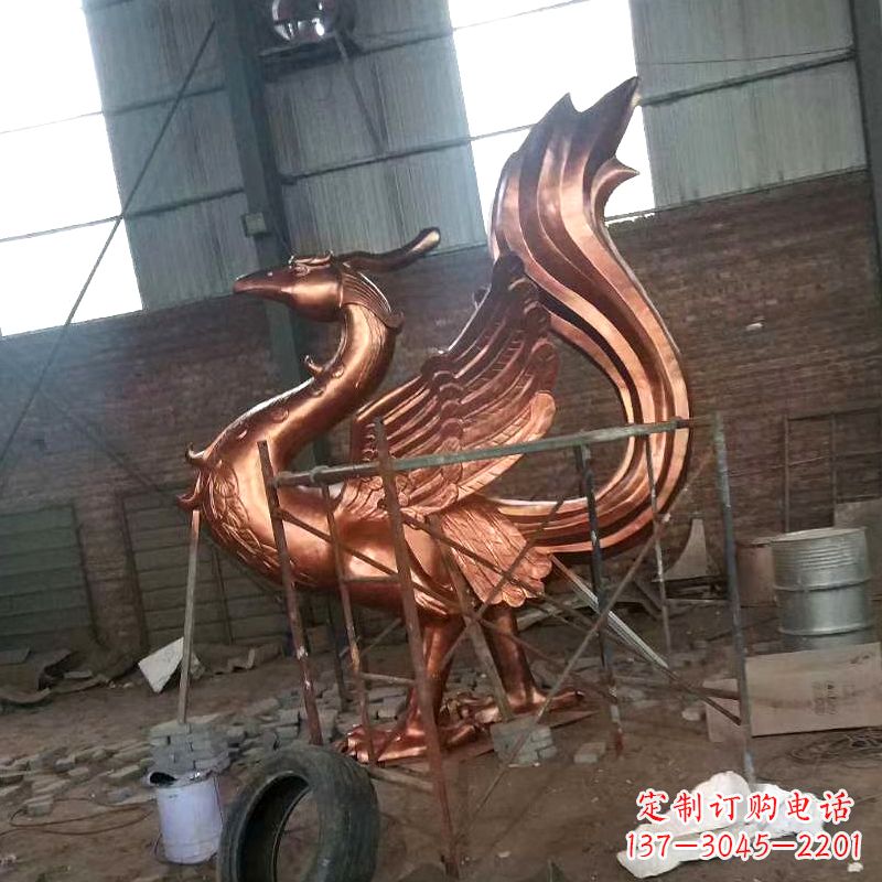 徐州朱雀神兽纯铜陵光神君雕塑