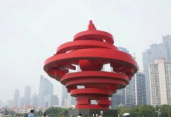徐州火炬雕塑标志五月风光