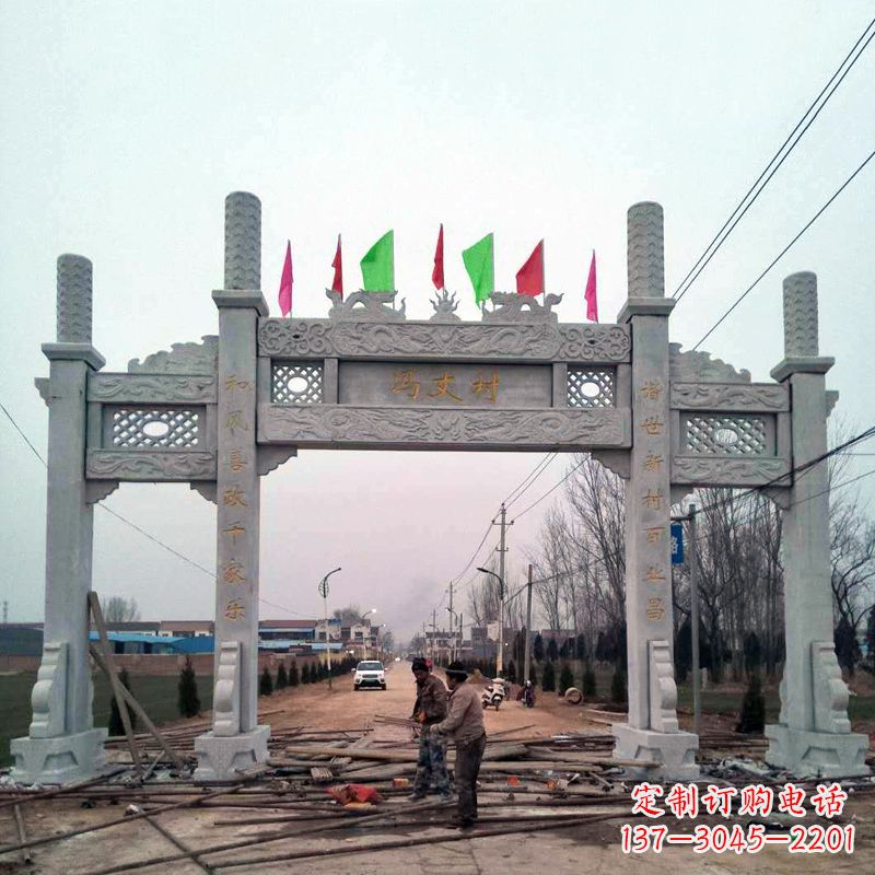 徐州传承古老石牌坊雕塑