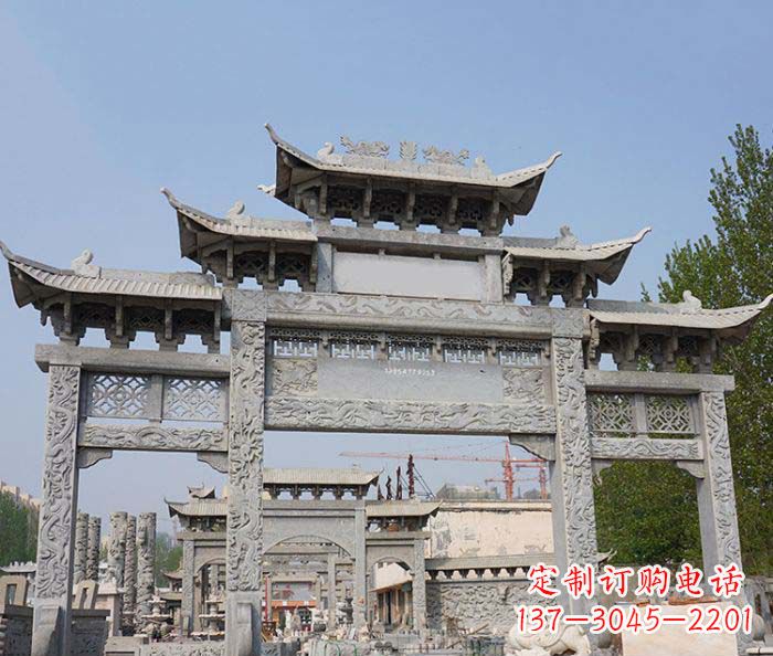 徐州大理石牌坊雕塑传承中国古典文化
