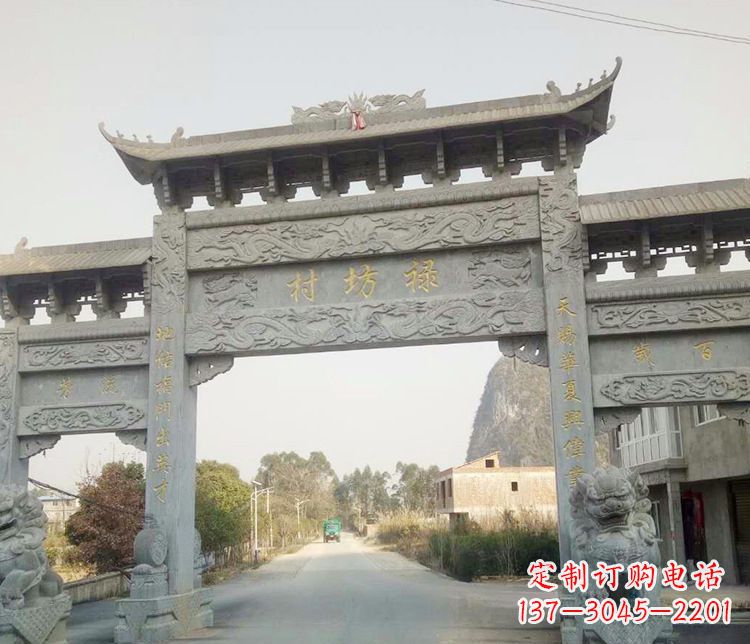 徐州村庄石牌坊石雕