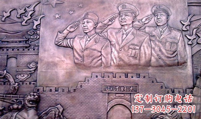 徐州献礼铜军人雕塑——赞美大好河山