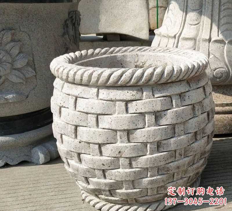 徐州大理石雕塑水缸
