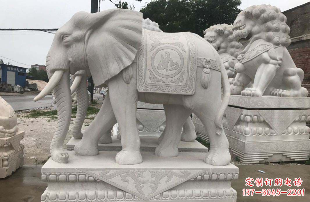 徐州大理石大象雕塑