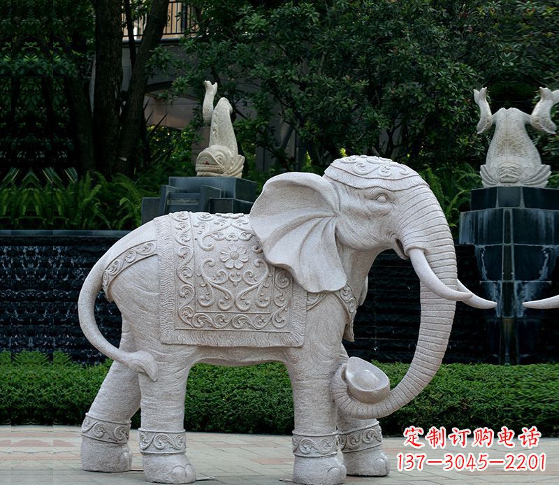 徐州以大理石为材料的完美大象雕塑