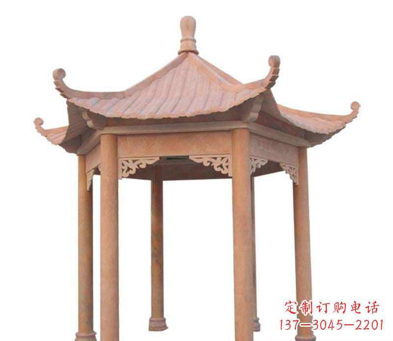 徐州大理石六角凉亭雕塑