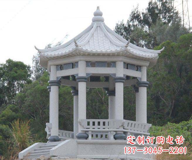 徐州大理石六角石雕凉亭