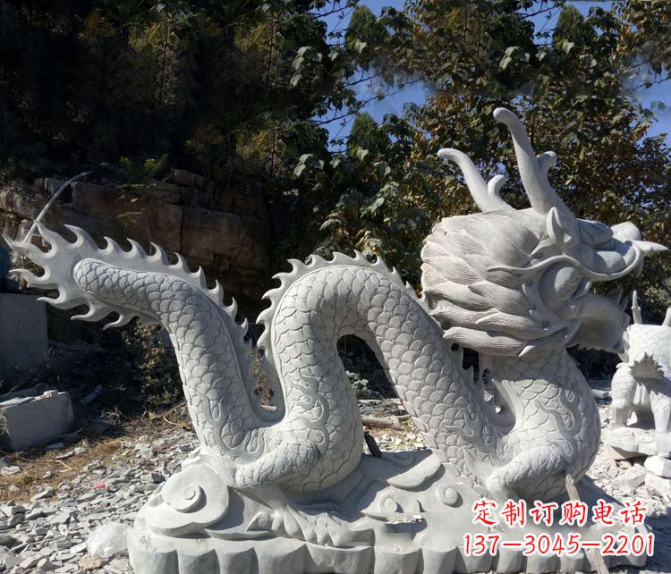 徐州精美大理石龙雕塑